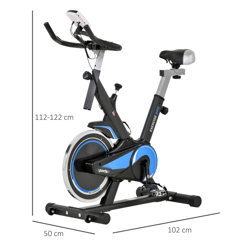 Cyclette Spin Bike Volano 10 Kg con Schermo LCD Nero e Blu-3