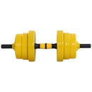 Bilanciere e Manubrio Componibile 2 in 1 20Kg  Giallo-3