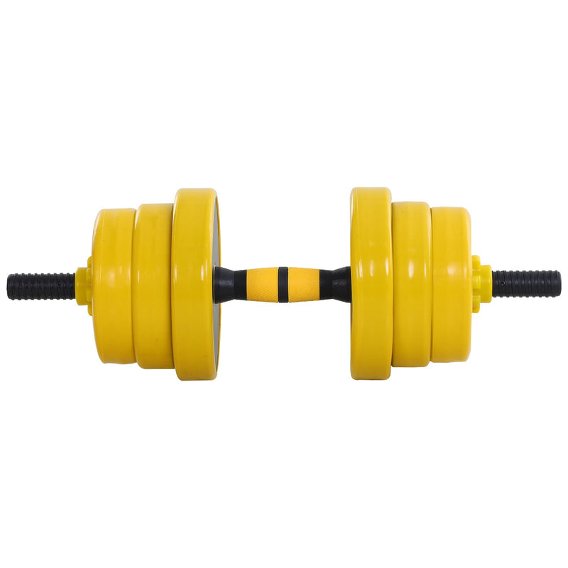 Bilanciere e Manubrio Componibile 2 in 1 20Kg  Giallo-3