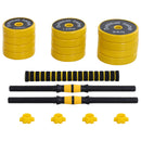 Bilanciere e Manubrio Componibile 2 in 1 20Kg  Giallo-5