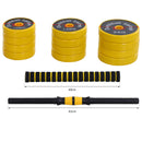 Bilanciere e Manubrio Componibile 2 in 1 20Kg  Giallo-7