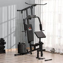 Stazione Fitness Multifunzione 148x108x207 cm in Acciaio Nero-2