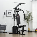 Stazione Fitness Multifunzione 135x103x210 cm in Acciaio per Allenamento Corpo Nero-2