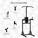 Stazione Fitness Multifunzione 110x97x227 cm in Acciaio Nero-4