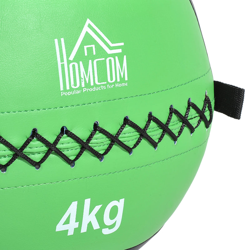 Palla Medica Wall Ball Crossfit 4kg Ø35 cm Nero-verde -9