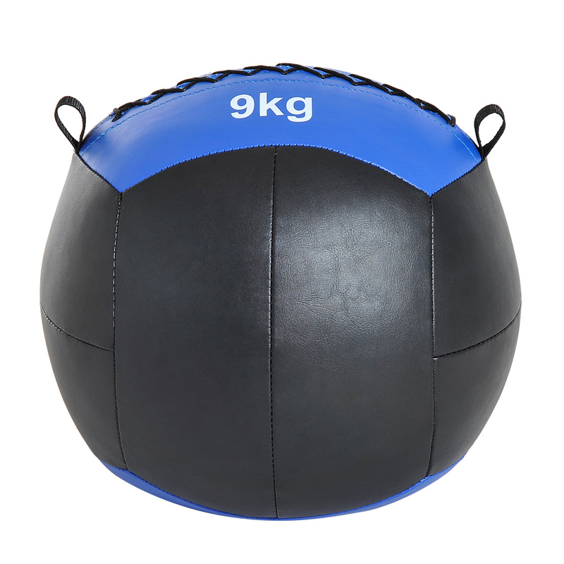 Palla Medica Crossfit Wall Ball 9kg Ø35 cm Nero-Blu -8