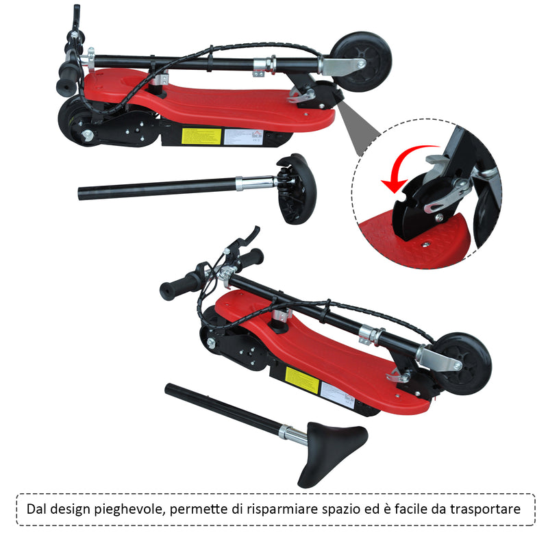 Monopattino Elettrico per Bambini 120W con Sedile Rosso -8