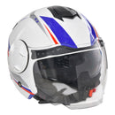 Casco Jet per Scooter Visiera Lunga e Parasole Taglia S Bianco-1