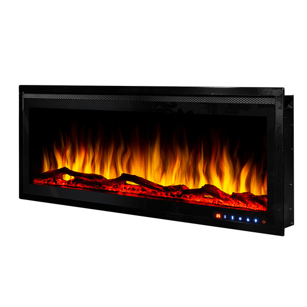 Cheminée électrique encastrable 43,33x106x14,2 cm Effet Flamme 1500W Schubert 42 Noir prezzo