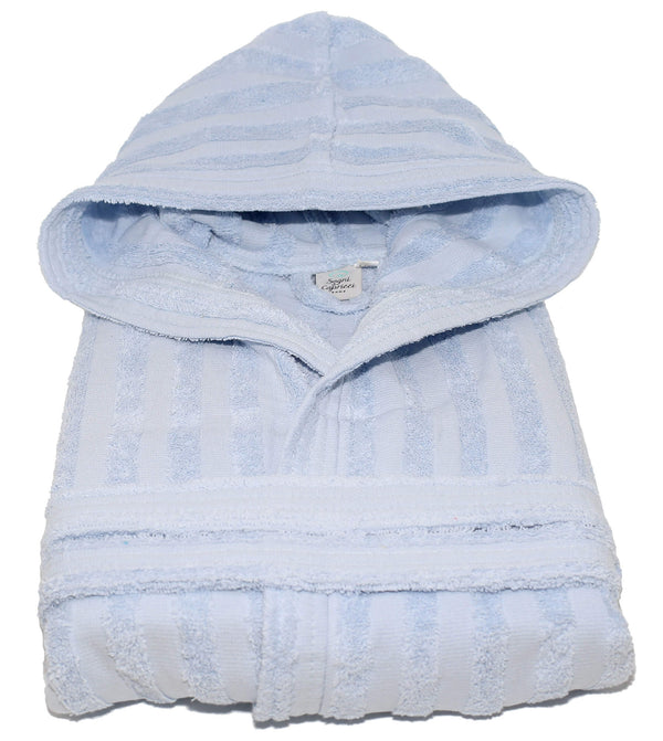 online Peignoir Sally Lines bleu clair 100% coton éponge