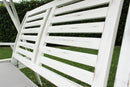 Dondolo Acacia 3 Posti Bianco 206x130x200 h cm in Legno Bianco-3