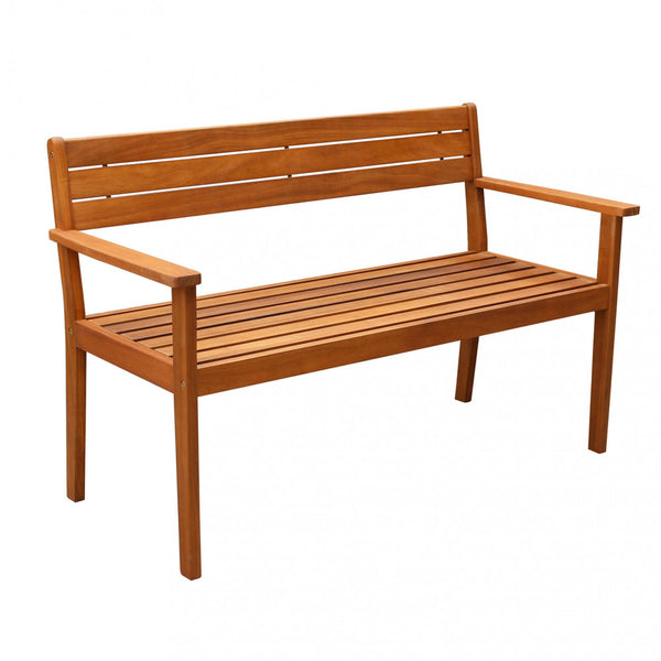 online Banc Minerva 2 places 135x59x85 h cm en bois d'acacia marron clair