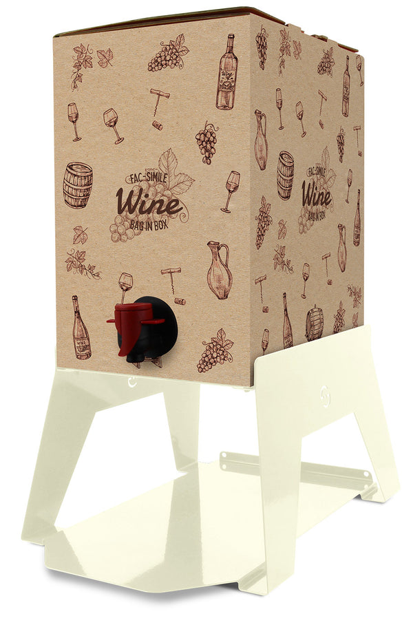 prezzo Support pour Récipient à Vin avec Plateau en Fer Aluminisé Lisa Luxury Bacco Panna