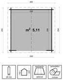 Casetta da Giardino Porta Doppia 250x250 cm in Legno Siviglia-10