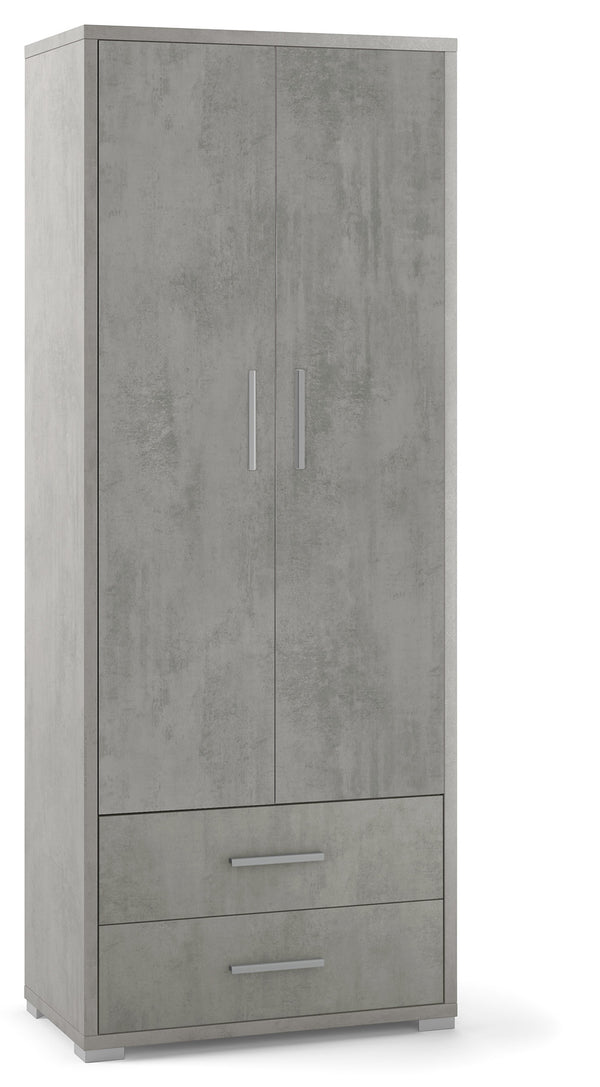 online Armoire 2 Portes 2 Tiroirs 71x182x41 cm Ciment