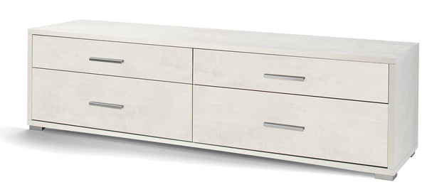 Armoire 4 Tiroirs 179x50x47 cm Oxyde Blanc acquista