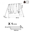 Altalena 4 Posti da Esterno Minnie 2,90x1,90x1,95 h m in Acciaio-3