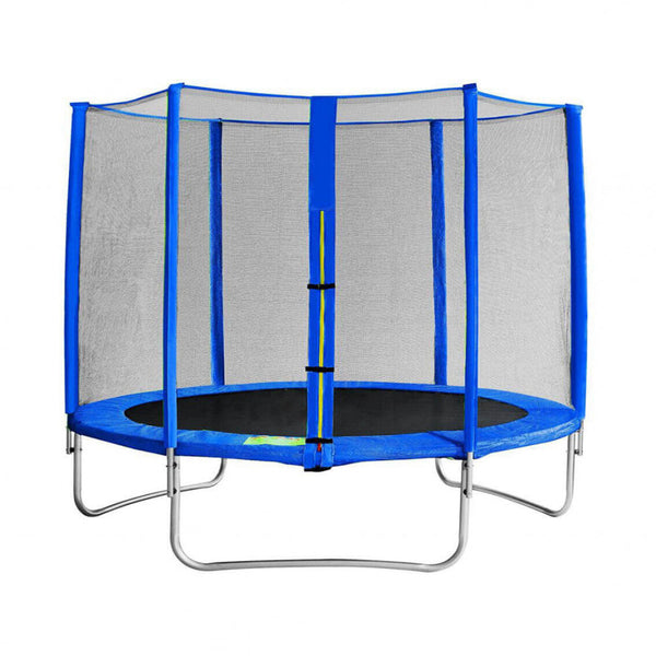 prezzo Trampoline avec filet en plastique bleu Ø305x65/245 h cm