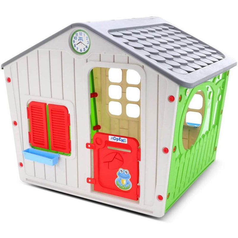 Casetta Gioco per Bambini Village 140x108x115 h cm in Plastica Multicolor-2