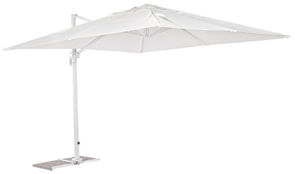 Parasol de jardin aluminium décentralisé 3x3m Alba blanc sconto