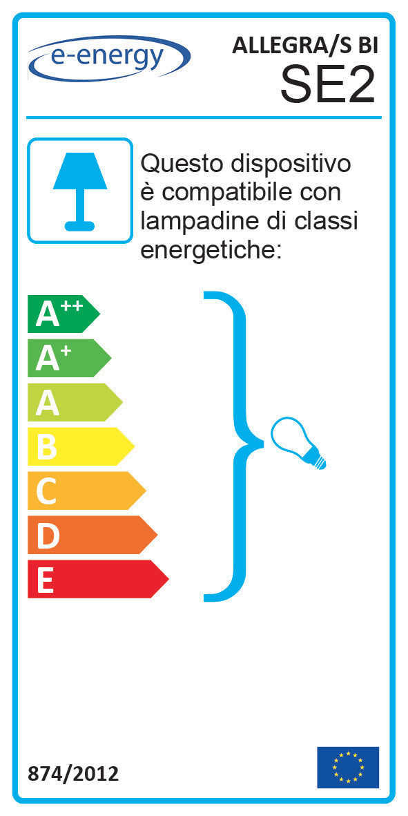 Sospensione 1xE27 Montatura Bianco D.Bianco E-Energy Allegra-2