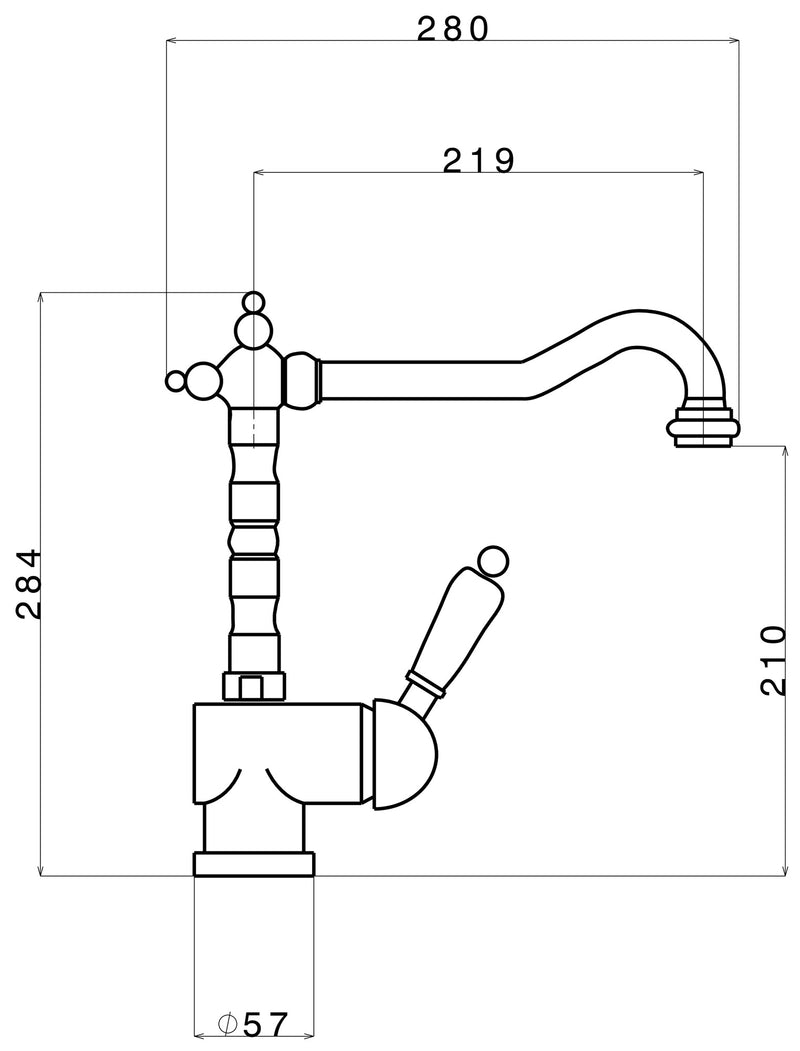 Rubinetto Cucina Miscelatore Monocomando Apell AP091CU Classico Rame-2