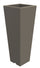 Vase 37,5x102 cm en résine Arkema Quadro 102 Tourterelle Gris