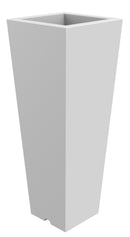 Vaso 34x86 cm in Resina Arkema Quadro 86 Bianco-1
