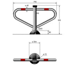 Barriera Dissuasore di Parcheggio Sosta in acciaio 79x50cm Parky AR600-4