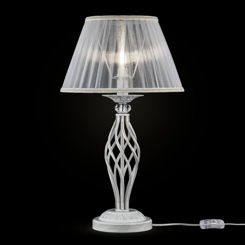 Lampada da tavolo Elegant in Metallo Grace Bianco con Oro-3