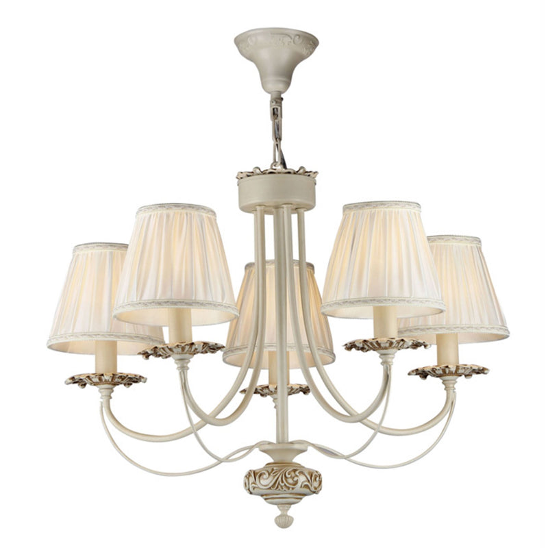 Lampadario Elegant in Metallo Olivia Avorio-1