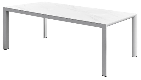 Table de jardin 90x190x75 cm en aluminium blanc online
