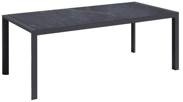 Table de Jardin 90x190x75 cm en Aluminium Anthracite sconto