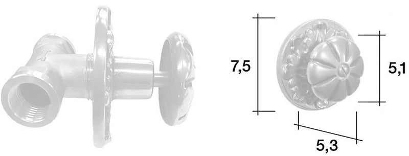 Rubinetto per Erogatore Continuo in Ottone Cromato Morelli Saracinesca-2