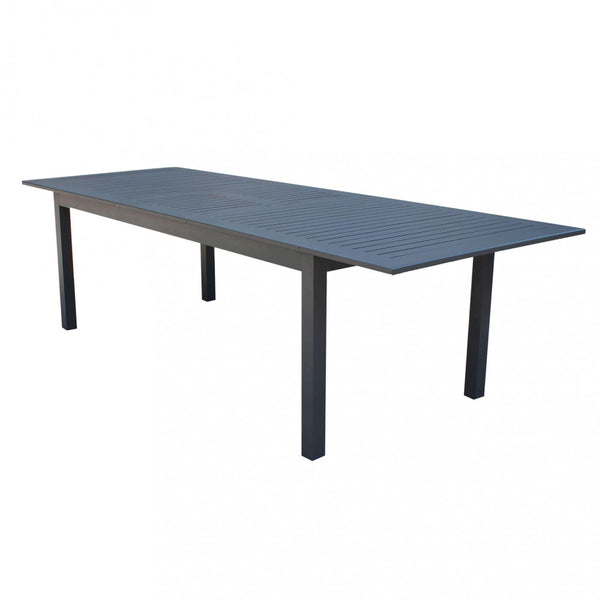 sconto Table Extensible Cuba 220/280x100x75 h cm en Aluminium Anthracite