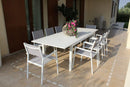 Tavolo Cuba Allungabile 220/280x100x75 h cm in Alluminio Bianco-10