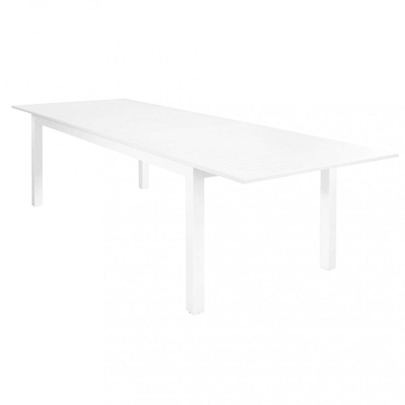 Tavolo Cuba Allungabile 220/280x100x75 h cm in Alluminio Bianco-1