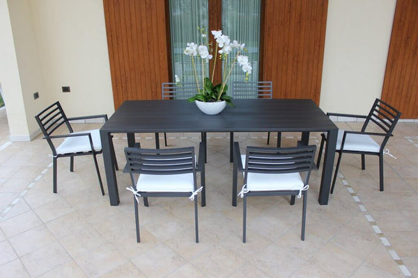 acquista Table Florence 200x90x75 cm en Aluminium Anthracite