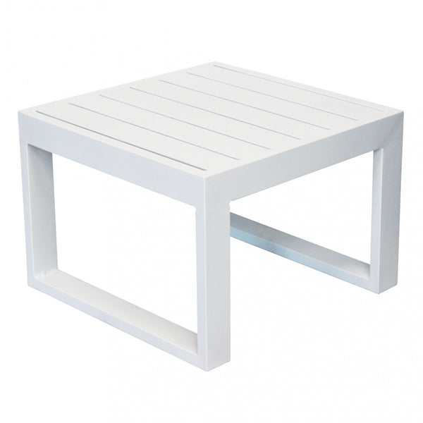 sconto Table Basse Cuba 45x45x32 h cm en Aluminium Blanc