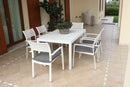 Tavolo Milo 150x90x74 h cm in Alluminio Bianco-5