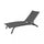 Chaise longue de jardin empilable Itaca 194x71x83 h cm en aluminium anthracite