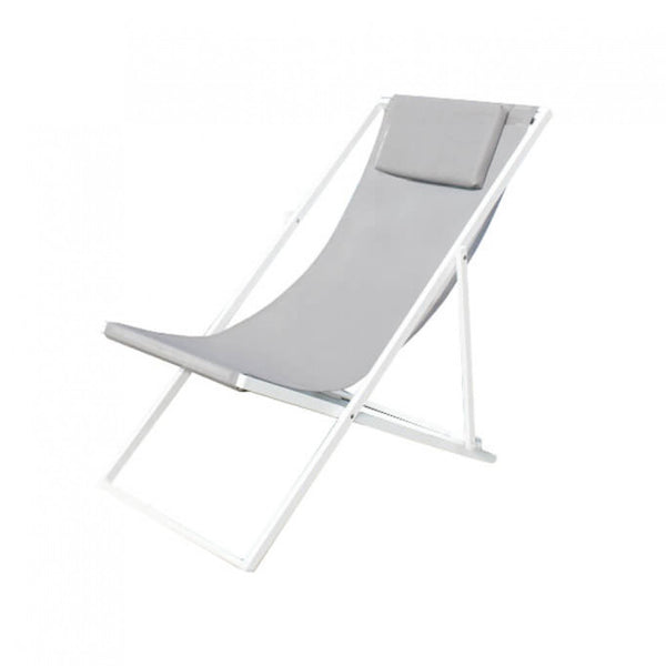 sconto Chaise longue Avana 97x52x76 h cm en textilène blanc