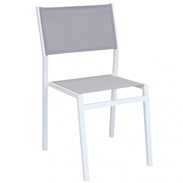 sconto Chaise de jardin Avana 46x57x85 h cm en textilène blanc