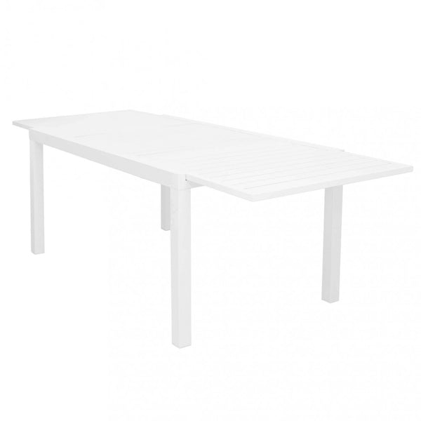 prezzo Table Formentera 160/240x90x75 h cm en Aluminium Blanc