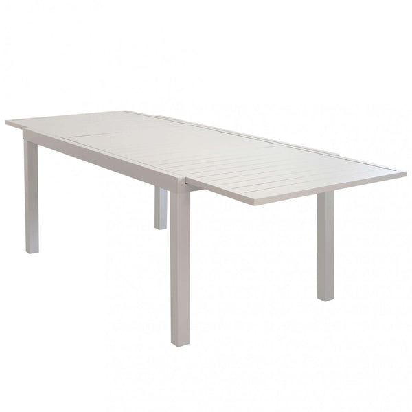 online Table Formentera 160/240x90x75 h cm en aluminium gris tourterelle