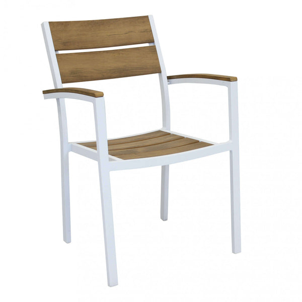 Fauteuil Cayman 56x58x85 h cm en aluminium blanc acquista