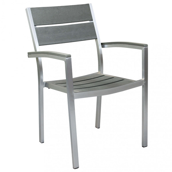 Chaise empilable Barbados 54x54x84 h cm en aluminium gris online