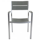 Sedia Barbados Impilabile 54x54x84 h cm in Alluminio Grigio-2