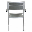 Sedia Barbados Impilabile 54x54x84 h cm in Alluminio Grigio-4