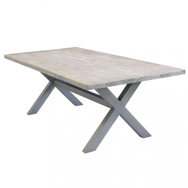 sconto Table Malesia 200x100x74 h cm en Aluminium Gris